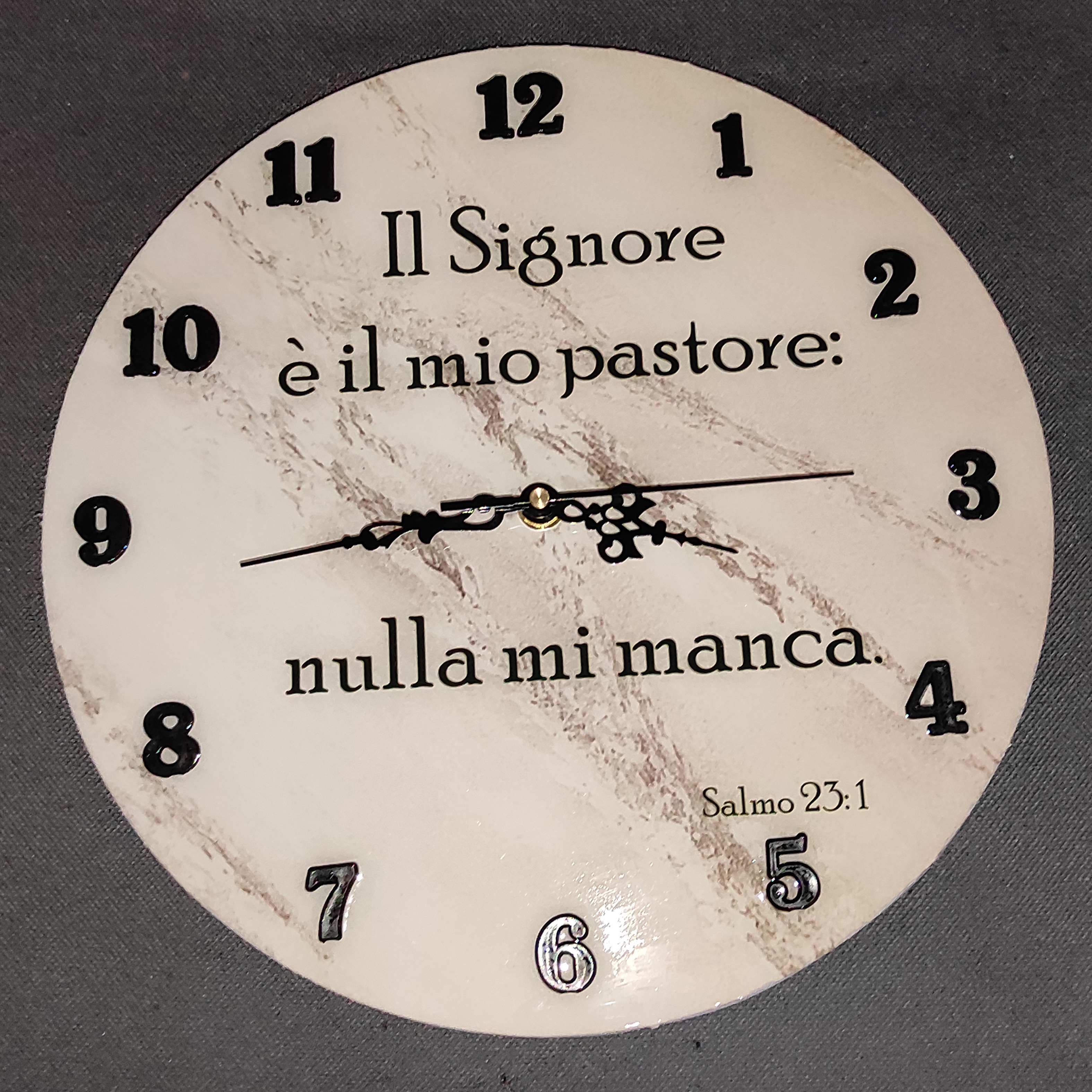 Orologio Personalizzato con frase biblica rivestito con resina